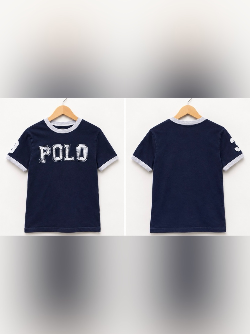 Polo Ralph Lauren Kids Navy Graphic Ringer T-Shirt